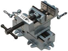 Wilton - 3" Jaw Opening Capacity x 1-1/8" Throat Depth, Horizontal Drill Press Vise - 3" Wide x 1-1/8" High Jaw, Cross Slide Base, Standard Speed, 6" OAL x 5-5/8" Overall Height, Cast Iron - Eagle Tool & Supply