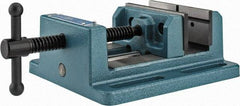 Wilton - 4" Jaw Opening Capacity x 1-1/2" Throat Depth, Horizontal Drill Press Vise - 4" Wide x 1-1/2" High Jaw, Stationary Base, Standard Speed, 6" OAL x 2.88" Overall Height, Cast Iron - Eagle Tool & Supply