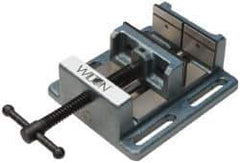 Wilton - 3" Jaw Opening Capacity x 1-1/8" Throat Depth, Horizontal Drill Press Vise - 3" Wide x 1-1/8" High Jaw, Stationary Base, Standard Speed, 5-1/2" OAL x 2.44" Overall Height, Cast Iron - Eagle Tool & Supply