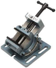 Wilton - 4" Jaw Opening Capacity x 1-1/2" Throat Depth, Angle Drill Press Vise - 4" Wide x 1-1/2" High Jaw, Stationary Base, Standard Speed, 7-1/4" OAL x 4-1/2" Overall Height, Cast Iron - Eagle Tool & Supply