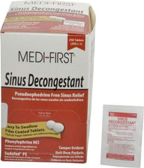 Medique - Medi-First Sinus Decongestant Tablets - Sinus Relief - Eagle Tool & Supply