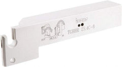 Iscar - TGBH, External, Right Hand, 0.98" Max Depth of Cut, 0.315" Max Groove Width, Indexable Grooving Tool Holder - TAG N 8..C/W/M, TAGB/TAGBA 8.. Insert Compatibility, 1" Shank Height, 1" Shank Width, 5.9" OAL, Through Coolant - Eagle Tool & Supply