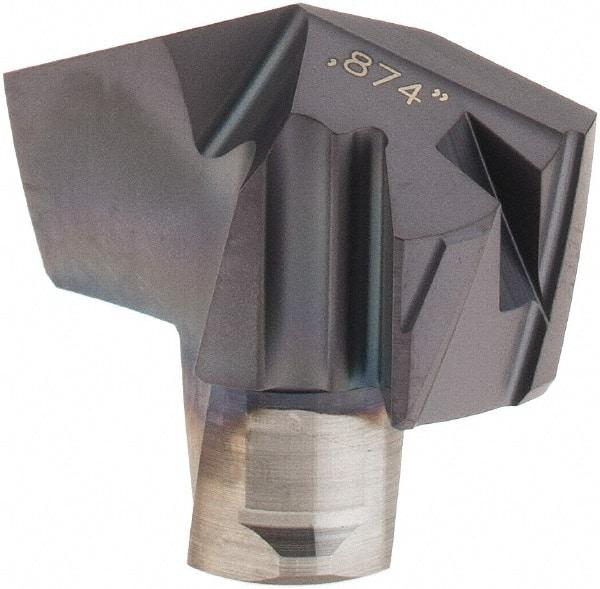 Iscar - Series ICP-2M, 0.874" Diam Grade IC908 140° Replaceable Drill Tip - Carbide, TiAlN Finish, 22 Seat Size, Through Coolant - Eagle Tool & Supply