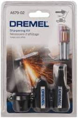 Dremel - 8 Piece Aluminum Oxide Garden/Lawn Mower/Chain Saw Sharpener, Gauge, Spacers, Wrench and Stones Kit - Eagle Tool & Supply