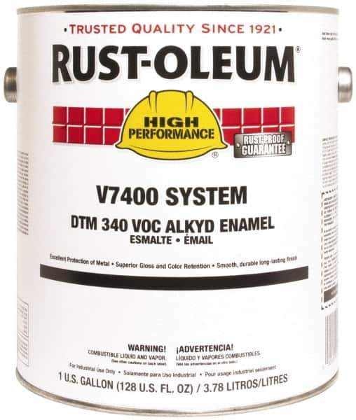 Rust-Oleum - 1 Gal Clear Gloss Finish Alkyd Enamel Paint - 230 to 425 Sq Ft per Gal, Interior/Exterior, Direct to Metal, <340 gL VOC Compliance - Eagle Tool & Supply