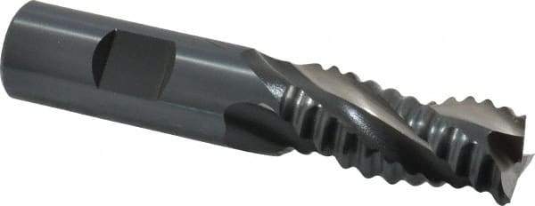 OSG - 3/4" Diam, Coarse Pitch, 1-5/8" LOC, 3 Flute Cobalt Roughing End Mill - Uncoated, 3-7/8" OAL, 3/4" Shank Diam, Single End, Centercutting, 35° Helix - Eagle Tool & Supply