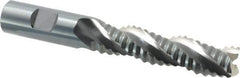 OSG - 3/4" Diam, Coarse Pitch, 3" LOC, 3 Flute Cobalt Roughing End Mill - Uncoated, 5-1/4" OAL, 3/4" Shank Diam, Single End, Centercutting, 35° Helix - Eagle Tool & Supply