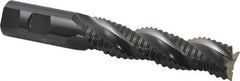OSG - 1" Diam, Coarse Pitch, 4" LOC, 3 Flute Cobalt Roughing End Mill - Uncoated, 6-1/2" OAL, 1" Shank Diam, Single End, Centercutting, 35° Helix - Eagle Tool & Supply