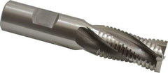 OSG - 3/4" Diam, 1-5/8" LOC, 4 Flute Cobalt Roughing & Finishing Square End Mill - Uncoated, 3-7/8" OAL, 3/4" Shank Diam, Weldon Shank, 30° Helix, Centercutting - Eagle Tool & Supply
