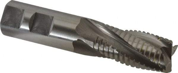OSG - 7/8" Diam, 1-7/8" LOC, 4 Flute Cobalt Roughing & Finishing Square End Mill - Uncoated, 4-1/8" OAL, 7/8" Shank Diam, Weldon Shank, 30° Helix, Centercutting - Eagle Tool & Supply
