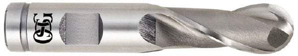 Hertel - 3/4" Diam, 1-5/8" LOC, 2 Flute Cobalt Ball End Mill - Uncoated, Single End, 3-7/8" OAL, 3/4" Shank Diam, Spiral Flute - Eagle Tool & Supply