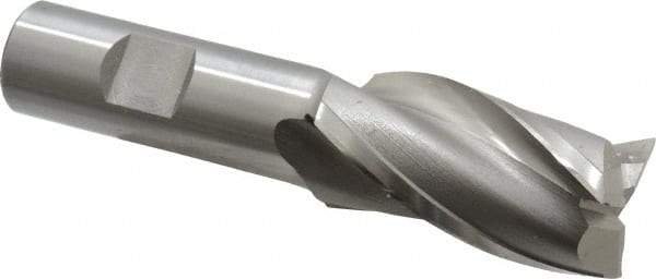 OSG - 1", 1-7/8" LOC, 3/4" Shank Diam, 4-1/8" OAL, 3 Flute, Cobalt Square End Mill - Single End, Uncoated, Spiral Flute, 30° Helix, Centercutting, Right Hand Cut, Right Hand Flute, Series 531 - Eagle Tool & Supply