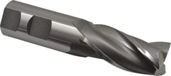 OSG - 1", 2" LOC, 1" Shank Diam, 4-1/2" OAL, 3 Flute, Cobalt Square End Mill - Single End, Uncoated, Spiral Flute, 30° Helix, Centercutting, Right Hand Cut, Right Hand Flute, Series 531 - Eagle Tool & Supply