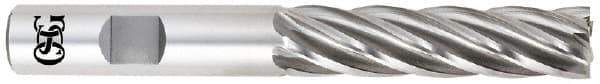 OSG - 1-1/2", 4" LOC, 1" Shank Diam, 6-1/2" OAL, 6 Flute, Cobalt Square End Mill - Single End, Uncoated, Spiral Flute, 30° Helix, Right Hand Cut, Right Hand Flute, Series 545 - Eagle Tool & Supply