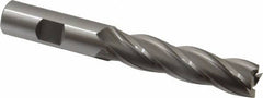 OSG - 5/8", 2-1/2" LOC, 5/8" Shank Diam, 4-5/8" OAL, 4 Flute, Cobalt Square End Mill - Single End, Uncoated, Spiral Flute, 30° Helix, Right Hand Cut, Right Hand Flute, Series 545 - Eagle Tool & Supply