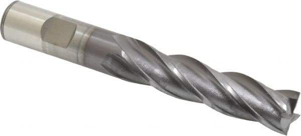 OSG - 5/8", 2-1/2" LOC, 5/8" Shank Diam, 4-5/8" OAL, 4 Flute, Square End Mill - Single End, TiCN Finish, 30° Helix, Centercutting, Right Hand Cut, Series 546 - Eagle Tool & Supply