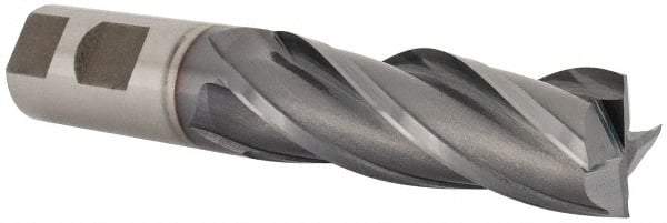 OSG - 1", 3" LOC, 1" Shank Diam, 5-1/2" OAL, 4 Flute, Square End Mill - Single End, TiCN Finish, 30° Helix, Centercutting, Right Hand Cut, Series 548 - Eagle Tool & Supply