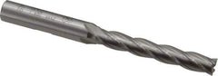 OSG - 5/16", 2" LOC, 3/8" Shank Diam, 3-3/4" OAL, 4 Flute, Cobalt Square End Mill - Single End, Uncoated, Spiral Flute, 30° Helix, Right Hand Cut, Right Hand Flute, Series 557 - Eagle Tool & Supply