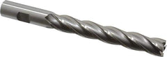 OSG - 5/8", 4" LOC, 5/8" Shank Diam, 6-1/8" OAL, 4 Flute, Cobalt Square End Mill - Single End, Uncoated, Spiral Flute, 30° Helix, Right Hand Cut, Right Hand Flute, Series 557 - Eagle Tool & Supply