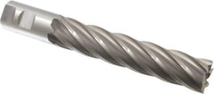 OSG - 1-1/4", 6" LOC, 1-1/4" Shank Diam, 8-1/2" OAL, 6 Flute, Cobalt Square End Mill - Single End, Uncoated, Spiral Flute, 30° Helix, Right Hand Cut, Right Hand Flute, Series 557 - Eagle Tool & Supply