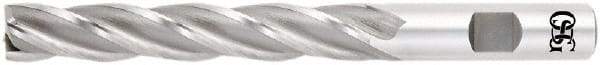OSG - 1", 6" LOC, 1" Shank Diam, 8-1/2" OAL, 6 Flute, Cobalt Square End Mill - Single End, TiCN Finish, Spiral Flute, Centercutting, Right Hand Cut, Right Hand Flute, Series 558 - Eagle Tool & Supply