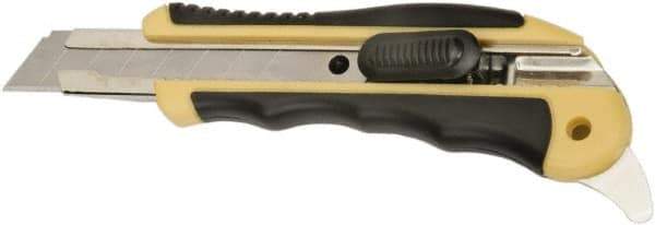 Ability One - Snap Utility Knife - 5-5/8" Steel Blade, Yellow Steel Handle - Eagle Tool & Supply