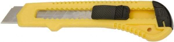 Ability One - Snap Utility Knife - 5-5/8" Steel Blade, Yellow Plastic Handle - Eagle Tool & Supply