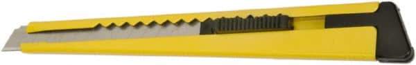 Ability One - Snap Utility Knife - 4-5/8" Steel Blade, Yellow Plastic Handle - Eagle Tool & Supply