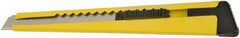 Ability One - Snap Utility Knife - 4-5/8" Steel Blade, Yellow Plastic Handle - Eagle Tool & Supply