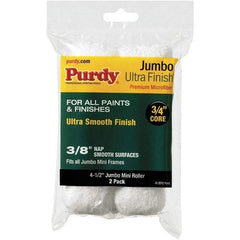 Purdy - 3/8" Nap, 4-1/2" Wide Paint Mini Roller Covers - Semi-Smooth Texture, Microfiber - Eagle Tool & Supply
