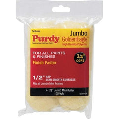 Purdy - 1/2" Nap, 4-1/2" Wide Paint Mini Roller Covers - Medium Texture, High Density Polyester - Eagle Tool & Supply