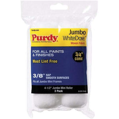 Purdy - 3/8" Nap, 4-1/2" Wide Paint Mini Roller Covers - Semi-Smooth Texture, Woven Dralon Fabric - Eagle Tool & Supply