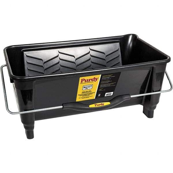 Purdy - 18" Roller Compatible Dual Roll-Off Paint Bucket - 5 Gal Capacity, 25-3/4" Wide, Polypropylene - Eagle Tool & Supply