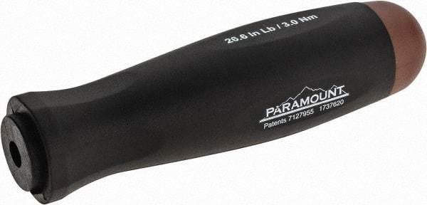 Paramount - 1 Piece, 3 Max N/m, Preset Torque Limiting Screwdriver - 0.1969" Drive - Eagle Tool & Supply
