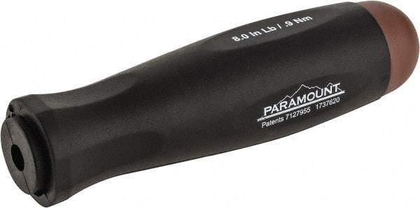 Paramount - 1 Piece, 0.9 Max N/m, Preset Torque Limiting Screwdriver - 0.1969" Drive - Eagle Tool & Supply