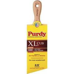 Purdy - 2-1/2" Angled Nylon/Polyester General Purpose Paint Brush - 2-15/16" Bristle Length, 3-4/5" Wood Short Handle - Eagle Tool & Supply
