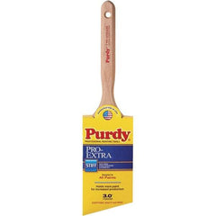 Purdy - 3" Angled Nylon/Polyester General Purpose Paint Brush - 3-7/16" Bristle Length, 7-1/4" Wood Fluted Handle - Eagle Tool & Supply