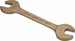 Ampco - 1-5/16" x 1-1/2" Nonsparking Open End Wrench - 14-3/8" OAL, Double End, Plain Finish, 15° Head Angle - Eagle Tool & Supply