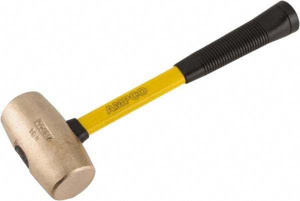 Ampco - 6 Lb Head Mallet - 15" OAL, 15" Long Fiberglass Handle with Grip - Eagle Tool & Supply