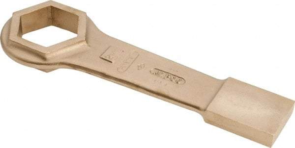 Ampco - 2-9/16" 6 Point Striking Box Wrench - Single End, 13-1/2" OAL, Aluminum Bronze - Eagle Tool & Supply