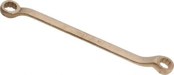 Ampco - 1-1/16" x 1-1/4" 12 Point Offset Box Wrench - Double End, 19-1/4" OAL, Aluminum Bronze - Eagle Tool & Supply