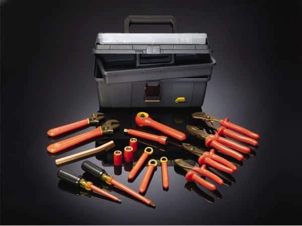 Ampco - 17 Piece 3/8" Drive Insulated Hand Tool Set - Comes in Tool Box - Eagle Tool & Supply