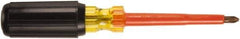 Ampco - #2, 8-1/4" OAL, Insulated Phillips Screwdriver - 4-9/64" Blade Length, Round Shank, Acetate with Rubber Grip Handle - Eagle Tool & Supply