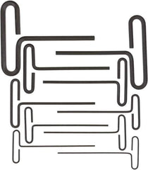 Bondhus - 10 Piece Loop T-Handle Hex Key Set - Hex Range 3/32 to 3/8", 6" OAL, Protanium High Torque Steel - Eagle Tool & Supply