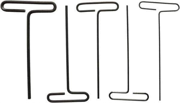 Bondhus - 5 Piece Loop T-Handle Hex Key Set - Hex Range 2.5 to 6mm, 6" OAL, Protanium High Torque Steel - Eagle Tool & Supply