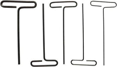 Bondhus - 5 Piece Loop T-Handle Hex Key Set - Hex Range 2.5 to 6mm, 6" OAL, Protanium High Torque Steel - Eagle Tool & Supply