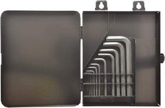 Bondhus - 12 Piece L-Key Ball End Hex Key Set - Hex Range 0.7 to 10mm, 8" OAL, Protanium High Torque Steel - Eagle Tool & Supply