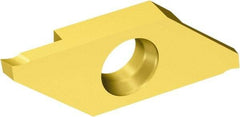 Sandvik Coromant - MACR3 MAC 1025 Grade, 0.0591" Cutting Width, Carbide Cutoff Insert - 20° Right Hand Lead Angle, 0.002" Cnr Rad, TiAlN/TiN Coated - Eagle Tool & Supply