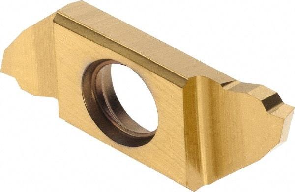 Iscar - SCIR22150 IC1008 Grade, 0.0591" Cutting Width, Carbide Cutoff Insert - 16° Right Hand Lead Angle, TiAlN/TiN Coated, Single End - Eagle Tool & Supply