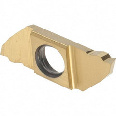 Iscar - SCIR22200 IC1008 Grade, 0.0787" Cutting Width, Carbide Cutoff Insert - 16° Right Hand Lead Angle, TiAlN/TiN Coated, Single End - Eagle Tool & Supply